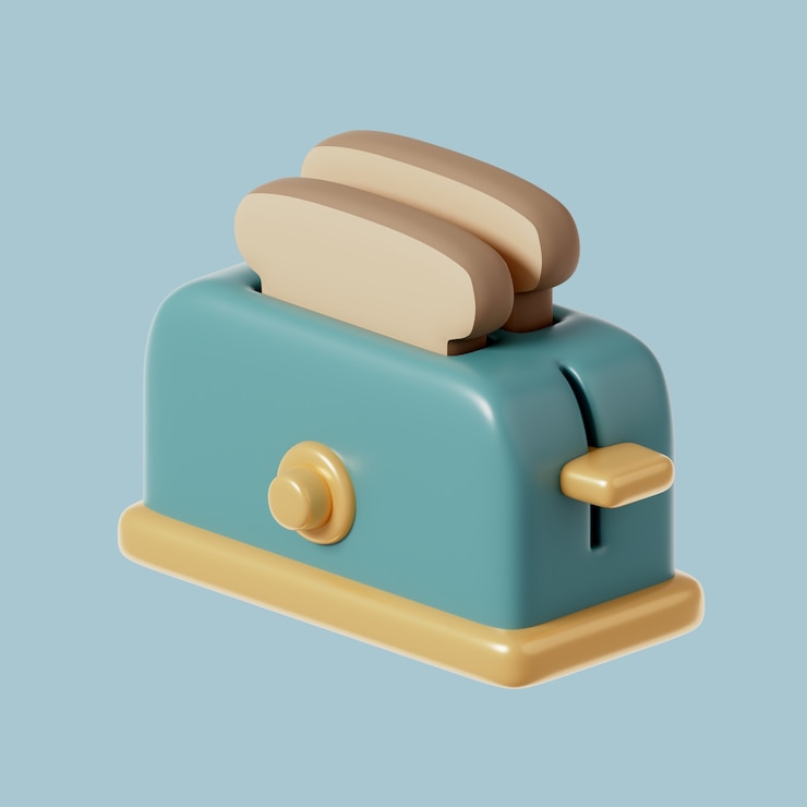 PSD Gratis 3d icon of furniture with toaster
