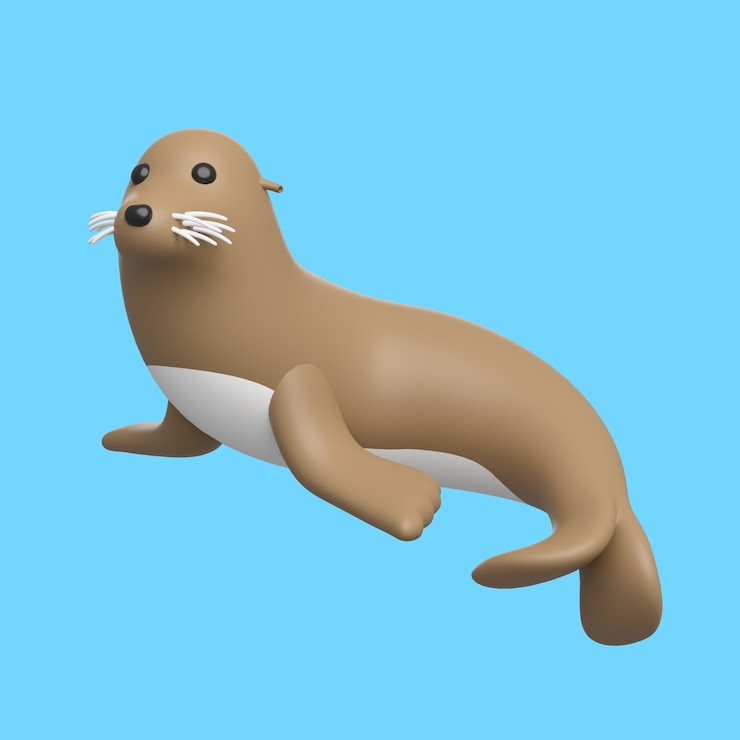 PSD Gratis 3d icon with aquatic animal