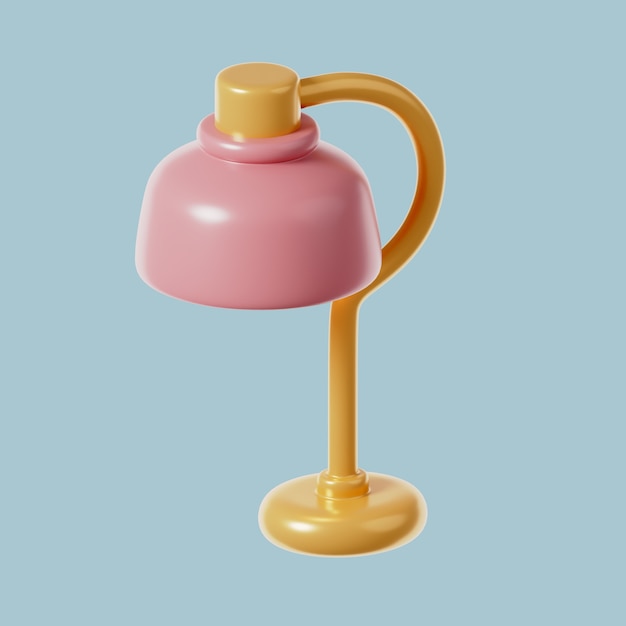 Gratis PSD 3d icoon van meubels met lamp