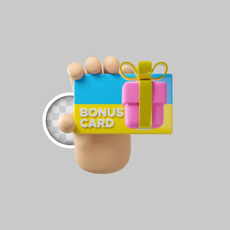 Gratis PSD 3d illustratie van bonuskaart