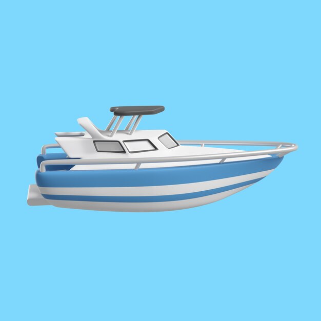 3D-illustratie van het scheepsicoon