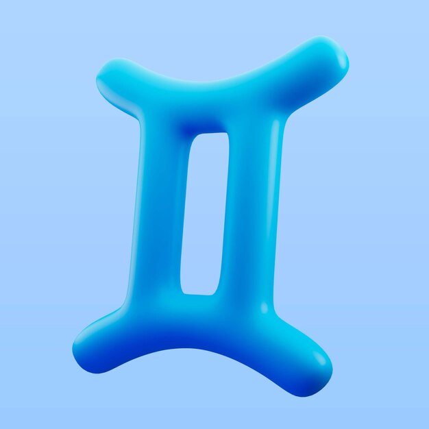 3d illustratie van het sterrenbeeld Tweelingen