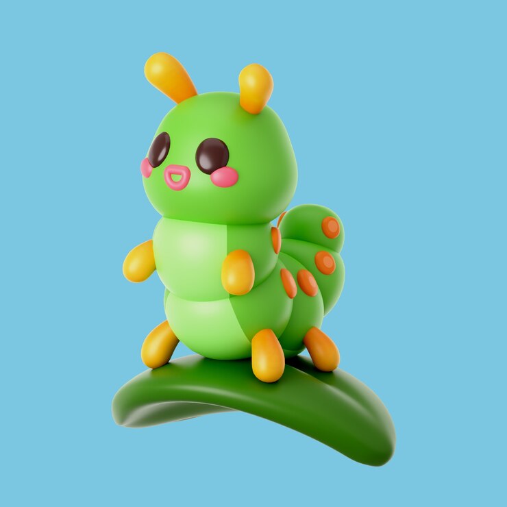 Gratis PSD 3d illustratie van insecten