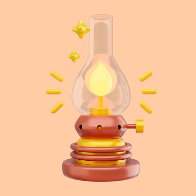 3d illustratie van ramadan lamp