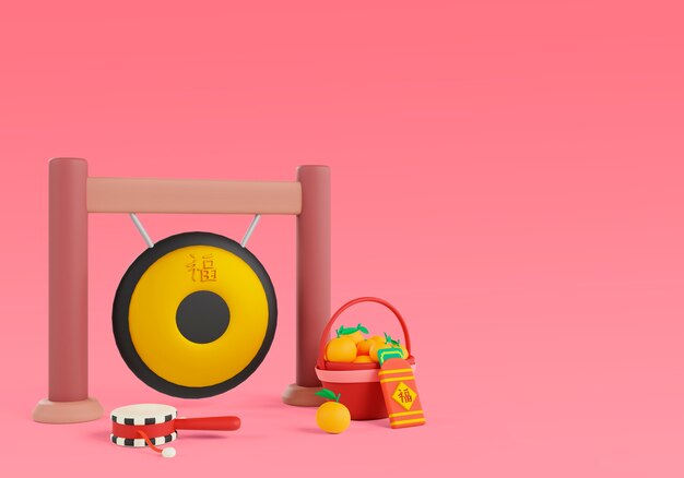 3d illustratie voor chinese nieuwe jaarviering