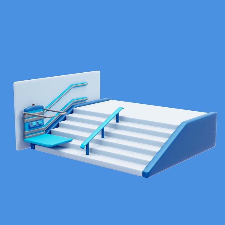 PSD Gratis 3d illustration for reduced mobility with stairs lift