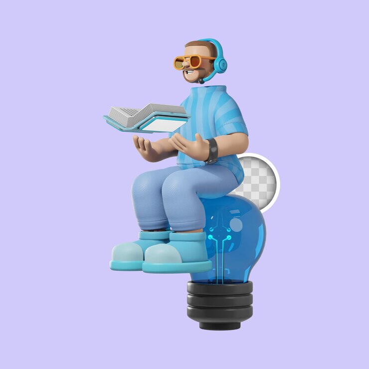 PSD Gratis 3d illustration of education with new ideas