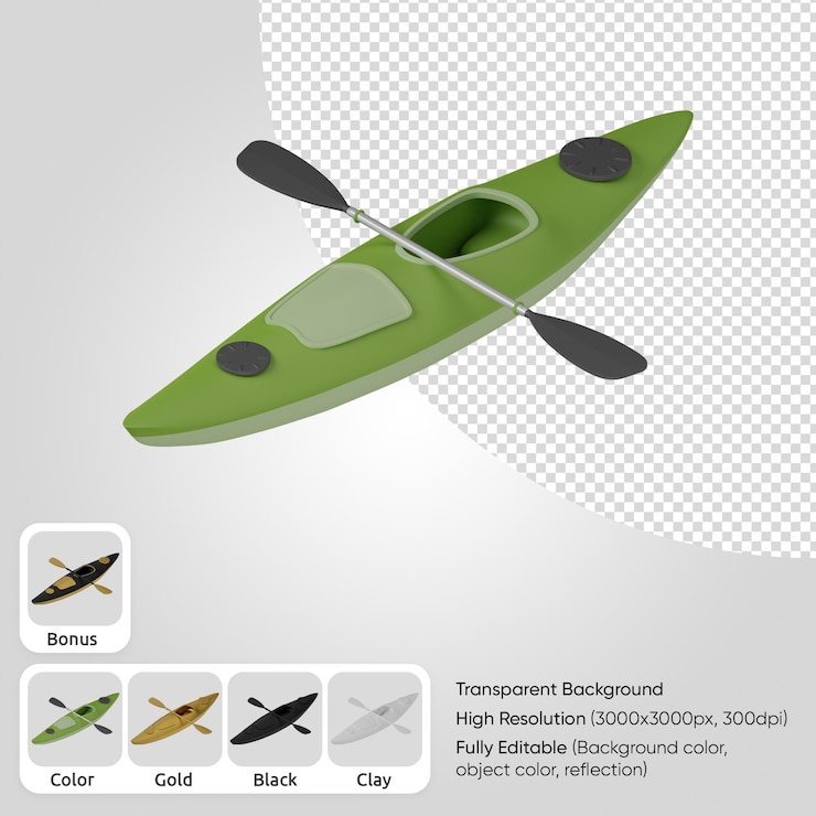 PSD Gratis 3d kayak