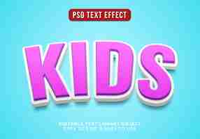 Gratis PSD 3d kinderen roze tekst effect