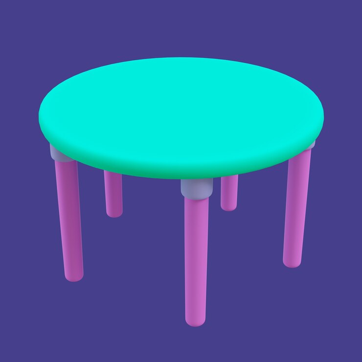 PSD Gratis 3d kindergarten icon with table