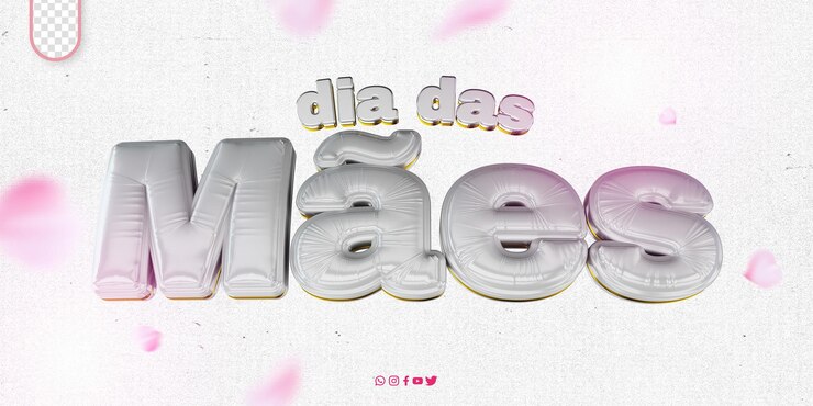 Gratis PSD 3d label campagne moedersdag logo moeder maand van moeders