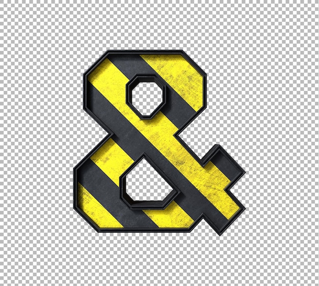 Gratis PSD 3d letters in industriële stijl