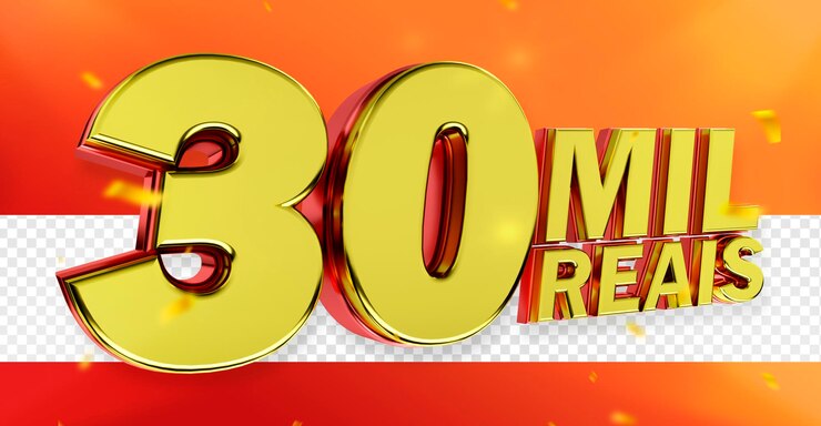 Gratis PSD 3d-logo 30 duizend reais muntgeld uit brazilië