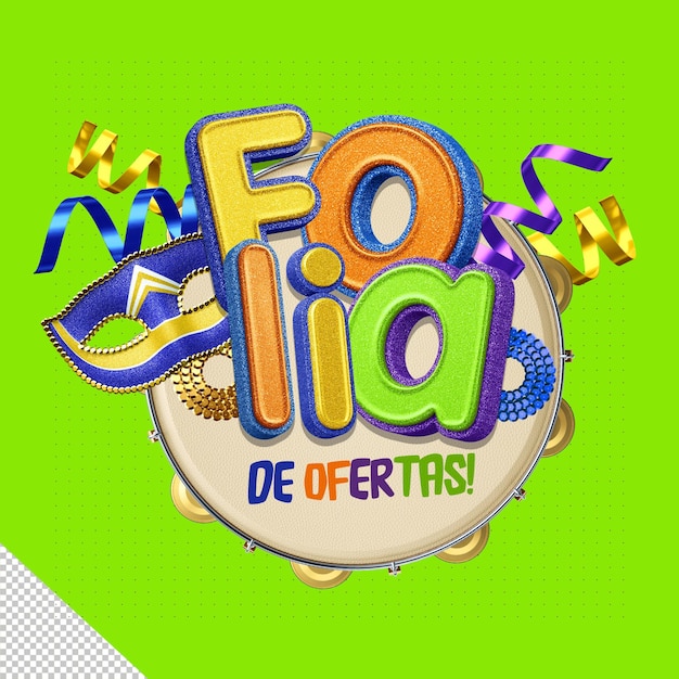 Gratis PSD 3d-logo folia van aanbiedingen