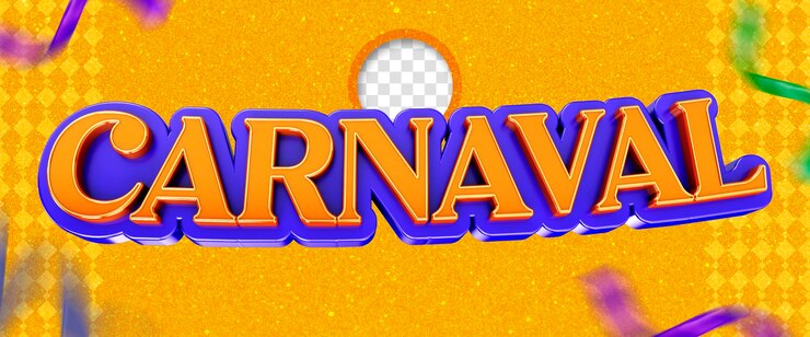 PSD Gratis 3d logo render carnival brazil carnaval