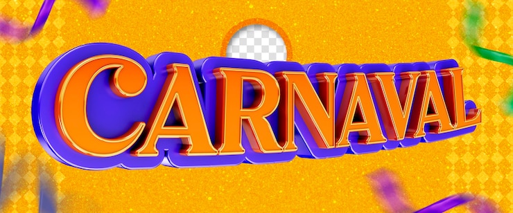 PSD Gratis 3d logo render carnival brazil carnaval