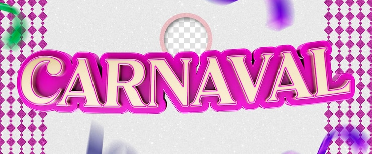 PSD Gratis 3d logo render carnival brazil carnaval