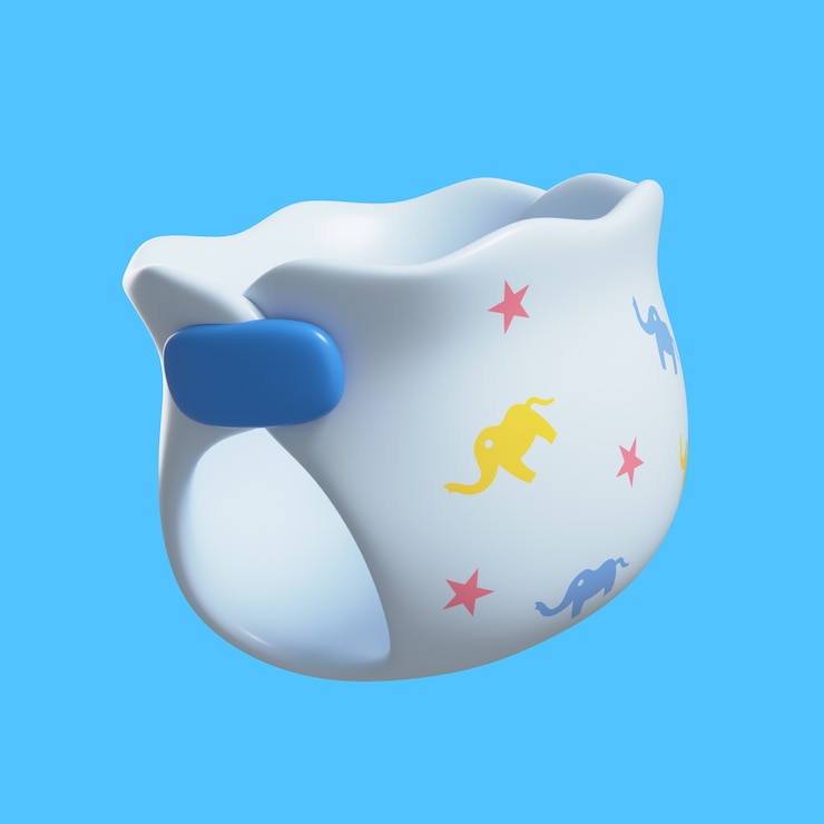 PSD Gratis 3d medical elements with baby diaper