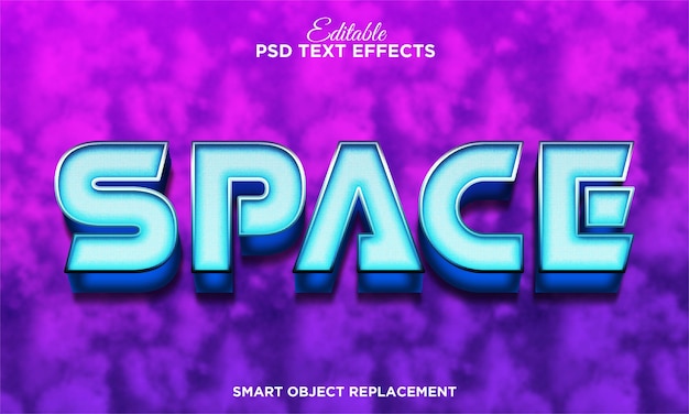 Gratis PSD 3d neonlicht teksteffect met melkweg ruimteachtergrond