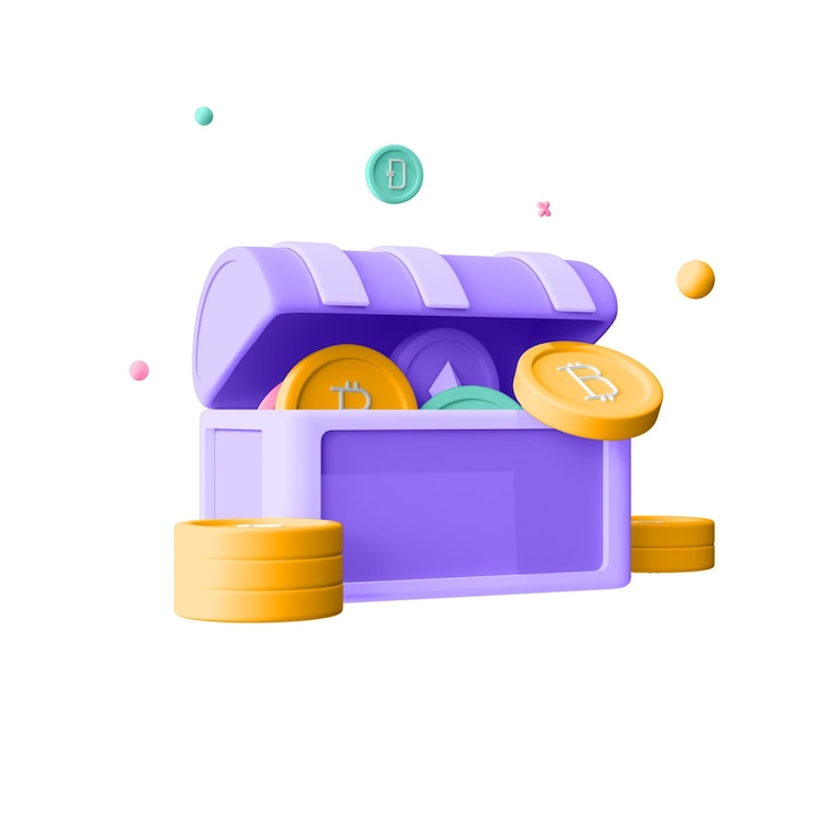 PSD Gratis 3d nft icon kotak jarahan