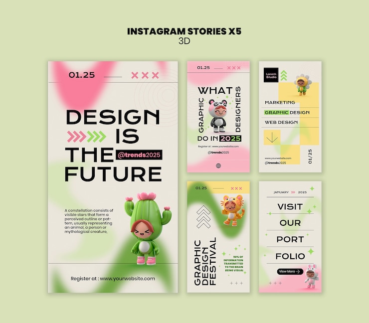 Gratis PSD 3d-ontwerppresentatie sjabloon