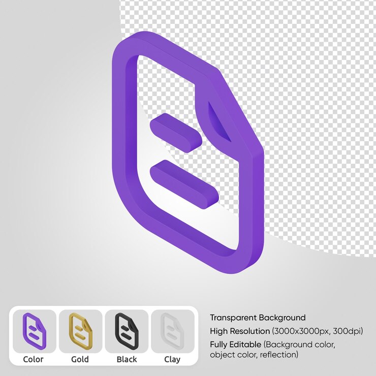 PSD Gratis 3d paper isometric