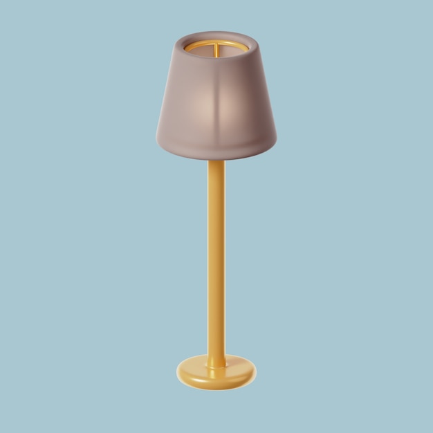 Gratis PSD 3d pictogram van meubilair met lamp