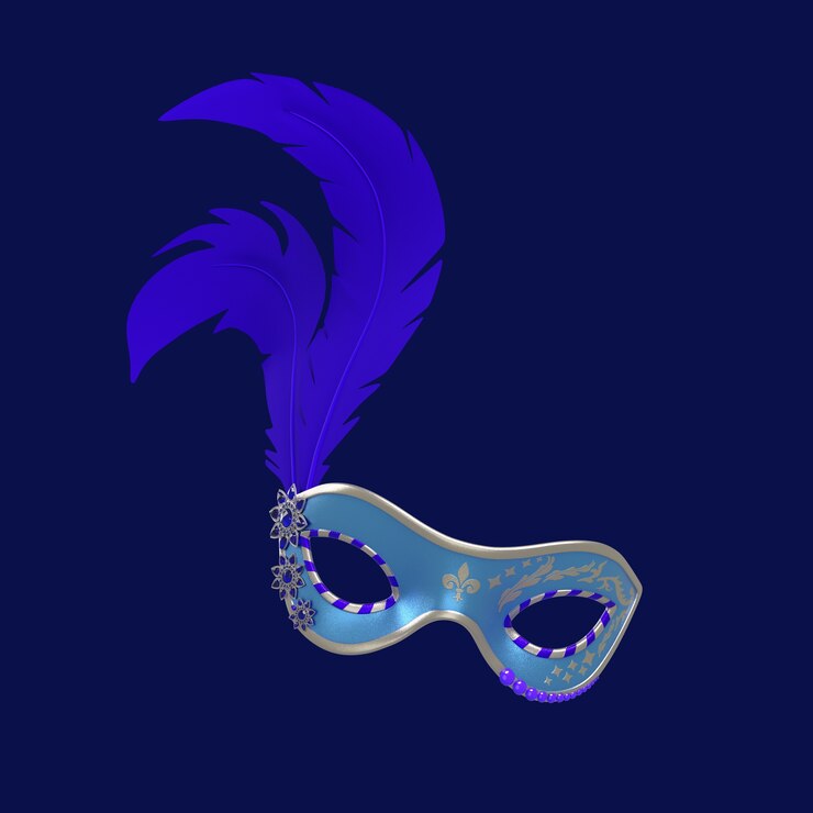 Gratis PSD 3d pictogram voor braziliaans carnaval met masker