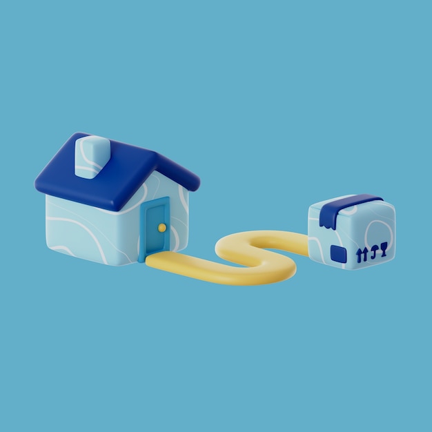 Gratis PSD 3d-pictogram voor productbeheer