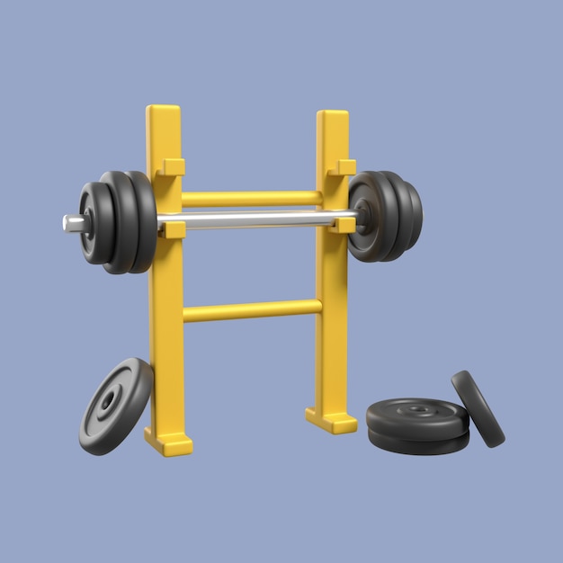 Gratis PSD 3d-pictogram voor sportschool en lichaamsbeweging