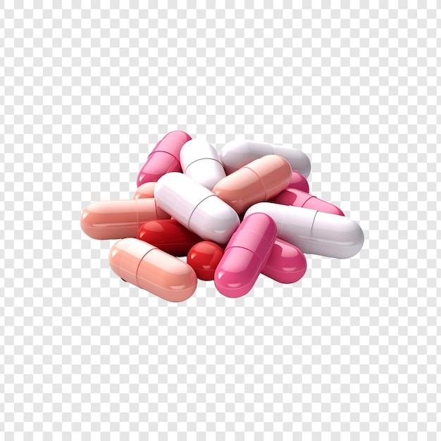 Gratis PSD 3d pillen geneesmiddel geïsoleerd op transparante achtergrond