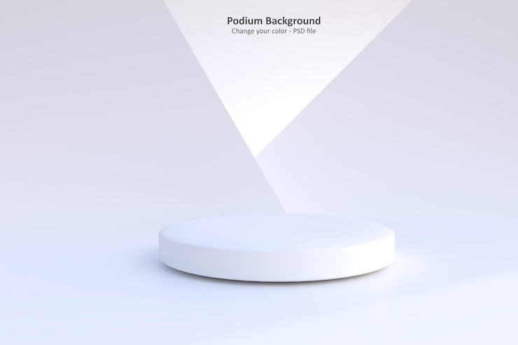 3D Podium voor product met schoon klei-effect