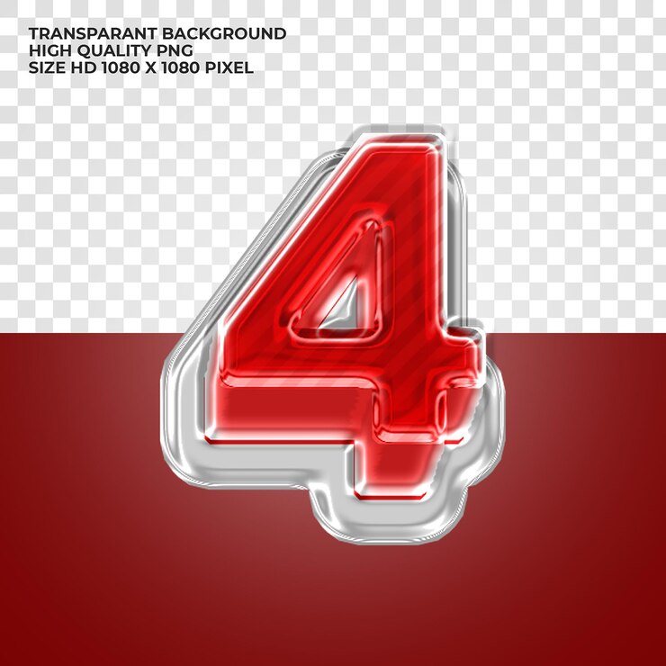 PSD Gratis 3d red alphabet letter