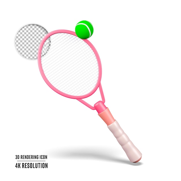 3D render illustratie tennis geïsoleerd pictogram