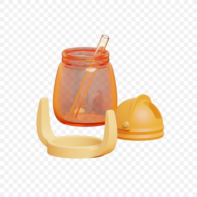 PSD gratuito 3d render ilustración agua sipper botella icono aislado