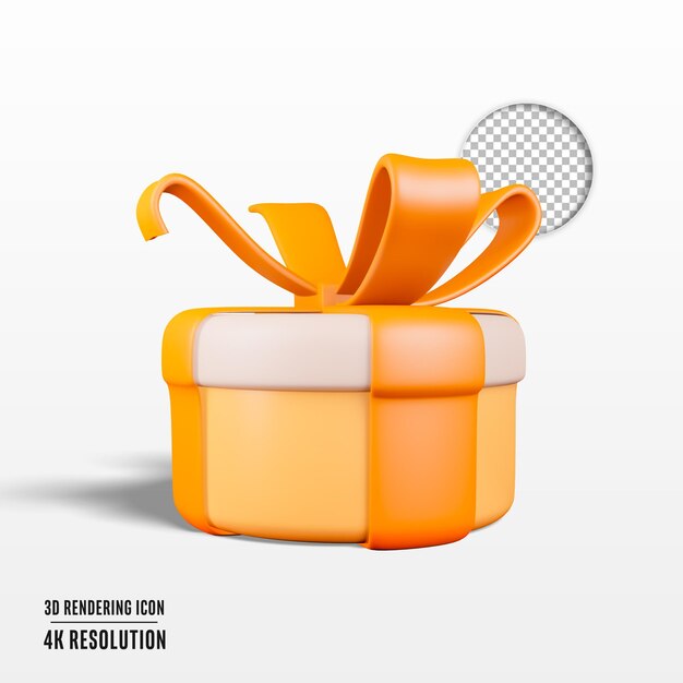 3d render ilustración caja de regalo icono aislado