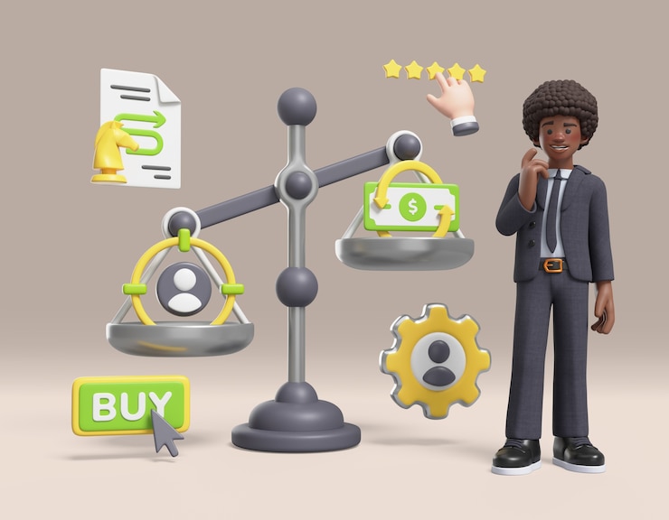 PSD Gratis 3d render of afro businessman character pose