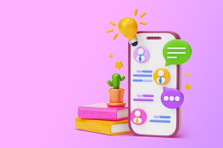 PSD Gratis 3d render of  digital communication background