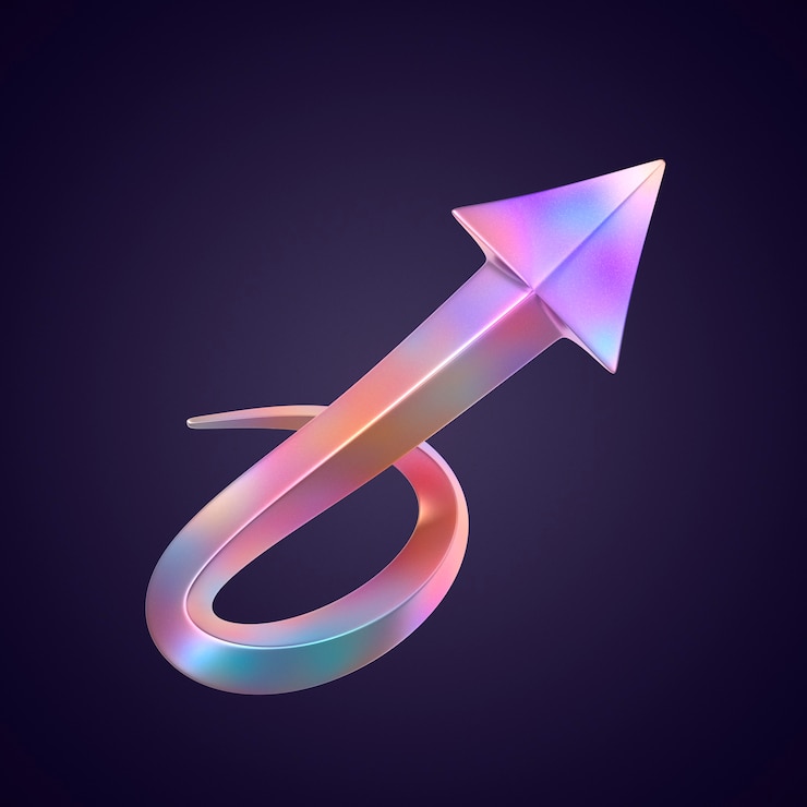 PSD Gratis 3d rendering of arrow icon