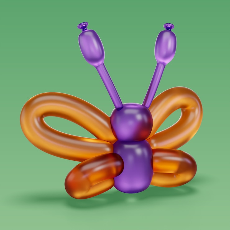 PSD Gratis 3d rendering of balloon animal