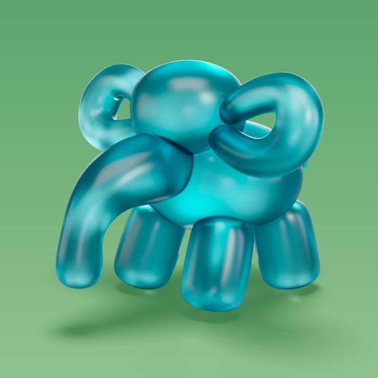 PSD Gratis 3d rendering of balloon animal