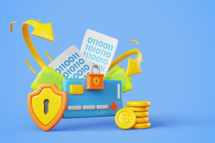 PSD Gratis 3d rendering of banking sales background