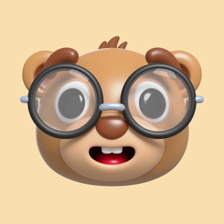 PSD Gratis 3d rendering of  bear emoji icon