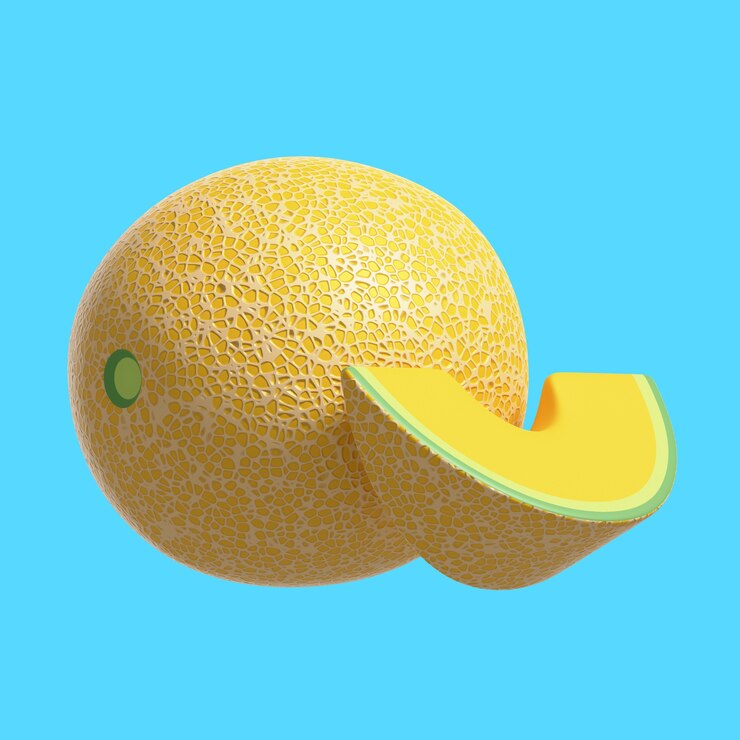PSD Gratis 3d rendering of delicious melon