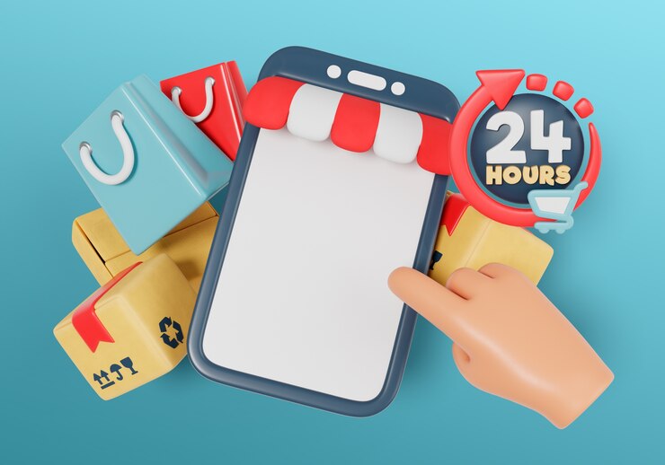 PSD Gratis 3d rendering of delivery sales blank banner