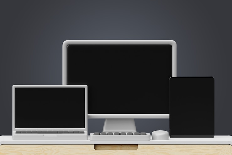 PSD Gratis 3d rendering of device background
