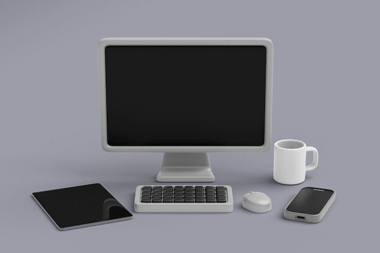 PSD Gratis 3d rendering of device background