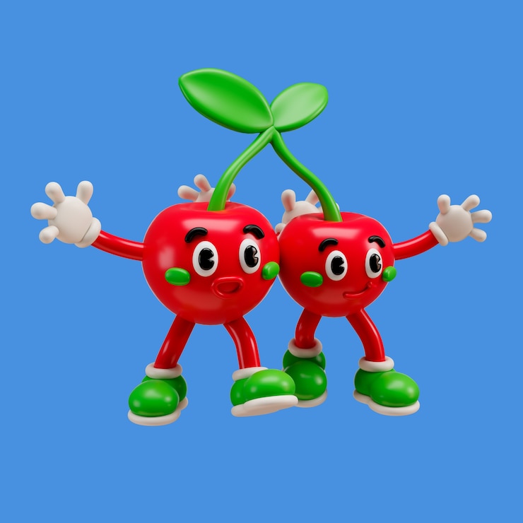 PSD Gratis 3d rendering of food  friend character