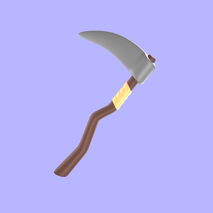 PSD Gratis 3d rendering of halloween scythe icon