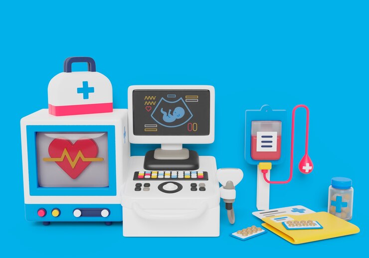 PSD Gratis 3d rendering of healthcare background